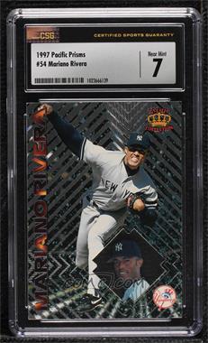 1997 Pacific Crown Collection Prism - [Base] - Platinum #54 - Mariano Rivera [CSG 7 Near Mint]