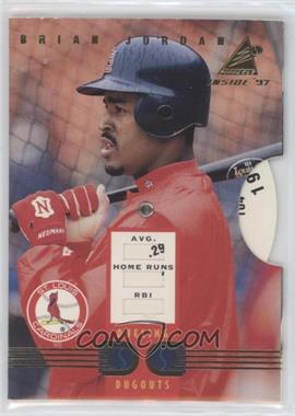 1997 Pinnacle Inside - Dueling Dugouts #10 - Brian Jordan, Tony Gwynn