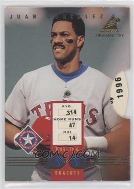 1997 Pinnacle Inside - Dueling Dugouts #13 - Juan Gonzalez, Manny Ramirez