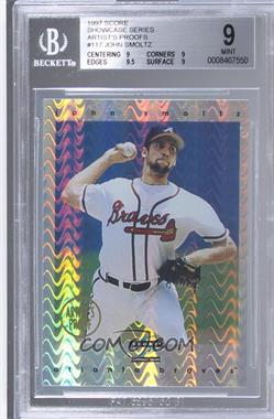 1997 Score - [Base] - Showcase Series Artist Proof #117 - John Smoltz [BGS 9 MINT]