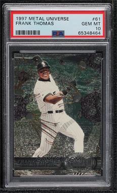 1997 Skybox Metal Universe - [Base] #61 - Frank Thomas [PSA 10 GEM MT]