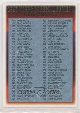 1997 Topps - [Base] #496 - Checklist - Cards 401-496 [EX to NM]