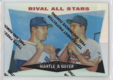 1997 Topps - Mickey Mantle Reprints - Finest Refractors #28 - Mickey Mantle, Ken Boyer (1960 Topps)