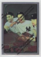 Hank Bauer, Yogi Berra, Mickey Mantle (1953 Bowman Color) [EX to NM]