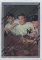 Hank Bauer, Yogi Berra, Mickey Mantle (1953 Bowman Color)