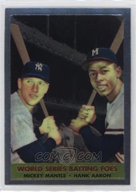 1997 Topps - Mickey Mantle Reprints - Finest #24 - Mickey Mantle, Hank Aaron (1958 Topps)