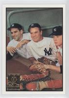 Hank Bauer, Yogi Berra, Mickey Mantle (1953 Bowman Color)