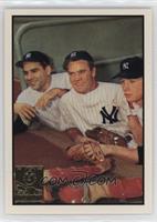 Hank Bauer, Yogi Berra, Mickey Mantle (1953 Bowman Color)