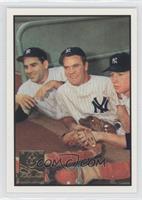 Hank Bauer, Yogi Berra, Mickey Mantle (1953 Bowman Color)