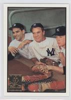Hank Bauer, Yogi Berra, Mickey Mantle (1953 Bowman Color)