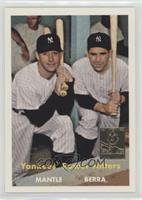 Mickey Mantle, Yogi Berra (1957 Topps)