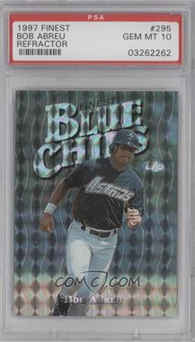 1997 Topps Finest - [Base] - Embossed Refractor #295 - Uncommon - Silver - Bobby Abreu [PSA 10 GEM MT]