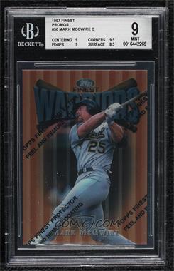 1997 Topps Finest - [Base] - Promotional Sample Refractor #30 - Common - Bronze - Mark McGwire [BGS 9 MINT]