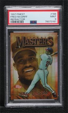 1997 Topps Finest - [Base] - Refractor #186 - Common - Bronze - Fred McGriff [PSA 9 MINT]