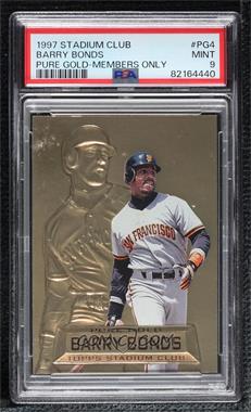 1997 Topps Stadium Club - Pure Gold - Members Only #PG 4 - Barry Bonds [PSA 9 MINT]