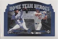 Hideo Nomo, Mike Piazza [EX to NM]