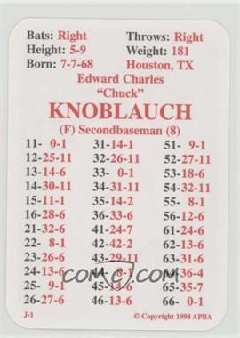 1998 APBA Baseball 1998 Season - [Base] #_CHKN - Chuck Knoblauch
