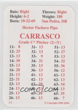 1998 APBA Baseball 1998 Season - [Base] #_HECA - Hector Carrasco