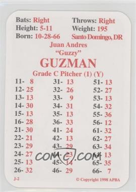 1998 APBA Baseball 1998 Season - [Base] #_JUGU - Juan Guzman