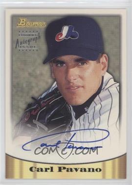 1998 Bowman - Autograph - Blue Foil #14 - Carl Pavano