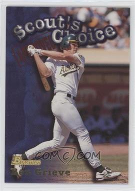 1998 Bowman - Scout's Choice #SC4 - Ben Grieve