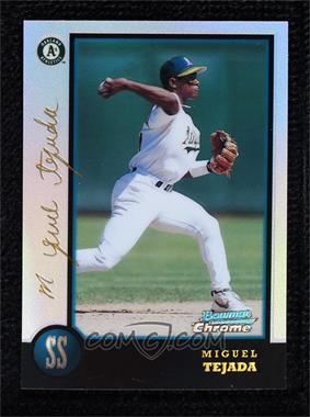 1998 Bowman Chrome - [Base] - Golden Anniversary Refractor Missing Serial Number #205 - Miguel Tejada