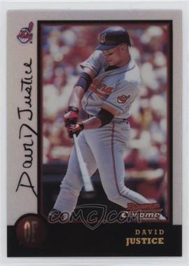 1998 Bowman Chrome - [Base] - Refractor #20 - David Justice