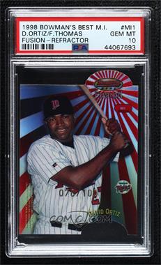 1998 Bowman's Best - Mirror Image Fusion - Refractor #MI1 - Frank Thomas, David Ortiz /100 [PSA 10 GEM MT]