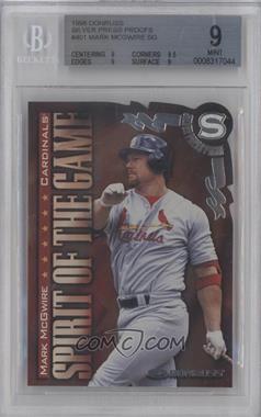 1998 Donruss - [Base] - Press Proof Silver #401 - Spirit of the Game - Mark McGwire /1500 [BGS 9 MINT]