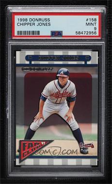 1998 Donruss - [Base] #158 - Fan Club - Chipper Jones [PSA 9 MINT]