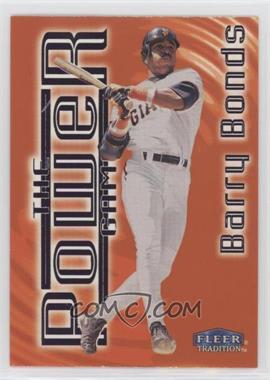 1998 Fleer Tradition - The Power Game #3PG - Barry Bonds