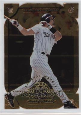 1998 Leaf - [Base] - Fractal Matrix Die-Cut #114 - Larry Walker (Gold Z-Axis) /100