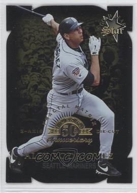 1998 Leaf - [Base] - Fractal Matrix Die-Cut #165 - Alex Rodriguez (Gold Z-Axis) /100