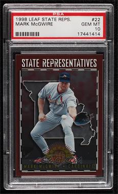 1998 Leaf - State Representatives #22 - Mark McGwire /5000 [PSA 10 GEM MT]