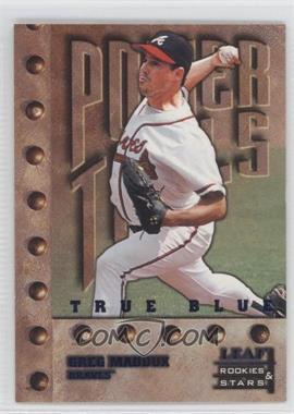 1998 Leaf Rookies & Stars - [Base] - True Blue #145 - Power Tools - Greg Maddux /500