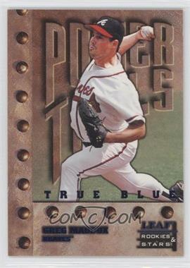 1998 Leaf Rookies & Stars - [Base] - True Blue #145 - Power Tools - Greg Maddux /500