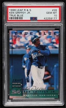 1998 Leaf Rookies & Stars - [Base] - True Blue #26 - Ken Griffey Jr. /500 [PSA 10 GEM MT]