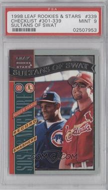 1998 Leaf Rookies & Stars - [Base] #339 - Sammy Sosa, Mark McGwire [PSA 9 MINT]