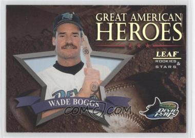 1998 Leaf Rookies & Stars - Great American Heroes #18 - Wade Boggs /2500