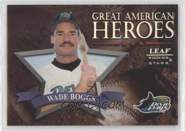 1998 Leaf Rookies & Stars - Great American Heroes #18 - Wade Boggs /2500