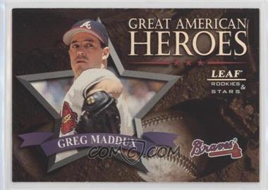 1998 Leaf Rookies & Stars - Great American Heroes #5 - Greg Maddux /2500