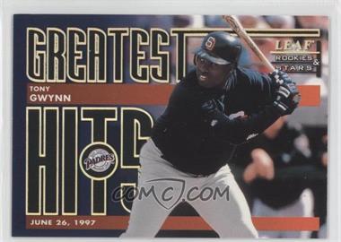 1998 Leaf Rookies & Stars - Greatest Hits #8 - Tony Gwynn /2500