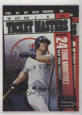 1998 Leaf Rookies & Stars - Ticket Masters - Missing Serial Number #11 - Andruw Jones, Andres Galarraga