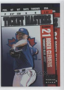 1998 Leaf Rookies & Stars - Ticket Masters #14 - Jose Cruz Jr., Roger Clemens /2250