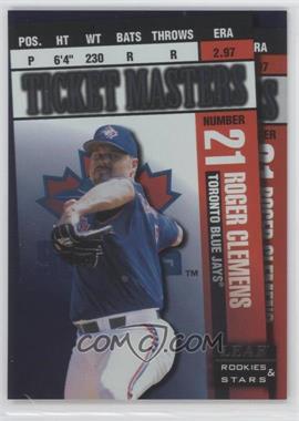 1998 Leaf Rookies & Stars - Ticket Masters #14 - Jose Cruz Jr., Roger Clemens /2250