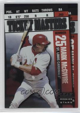 1998 Leaf Rookies & Stars - Ticket Masters #15 - Mark McGwire, Brian Jordan /2250