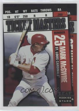 1998 Leaf Rookies & Stars - Ticket Masters #15 - Mark McGwire, Brian Jordan /2250