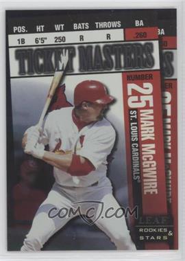 1998 Leaf Rookies & Stars - Ticket Masters #15 - Mark McGwire, Brian Jordan /2250