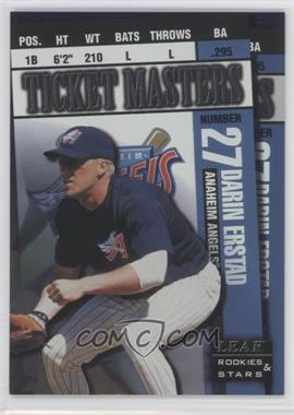 1998 Leaf Rookies & Stars - Ticket Masters #18 - Darin Erstad, Tim Salmon /2250