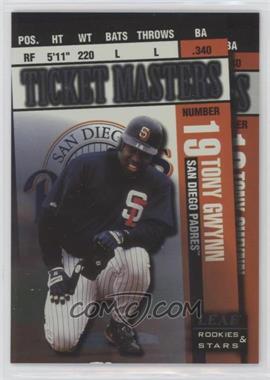 1998 Leaf Rookies & Stars - Ticket Masters #5 - Tony Gwynn, Ken Caminiti /2250